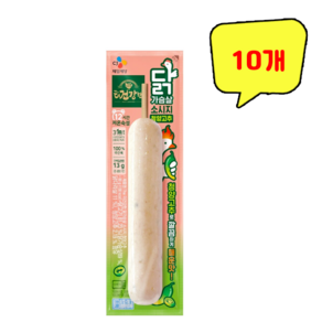 CJ 더 건강한 닭가슴살 소시지 청양고추, 10개, 80g
