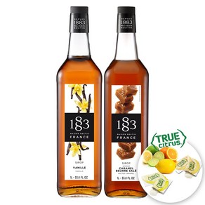 1883 바닐라 시럽 1000ml+1883 솔티드카라멜 시럽 1000ml+트루시트러스