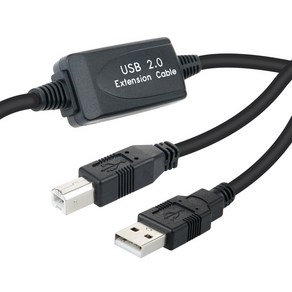 USB 2.0 A/B 10m 선 무전원 리피터 케이블 익스텐더 프린터 FR546, 1개