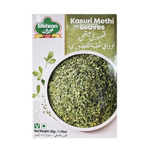 MEHRAN Kasui Methi Leaves (Died fenugeek leaves) 50g 메란 카수리 메티 잎 (향신료), 1개