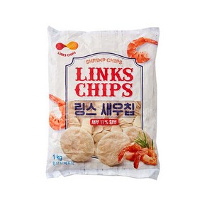 링스코리아 링스 새우칩 안주 스낵 과자, 1kg, 5개