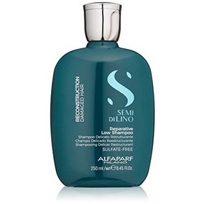alfapaf milano semi di lino 재건 손상 모발용 샴푸 - 황산염 sls 파라벤 및 파라핀 없음 - 염색 모발에 안전 - 전문 살롱 품질, 1개, 250ml