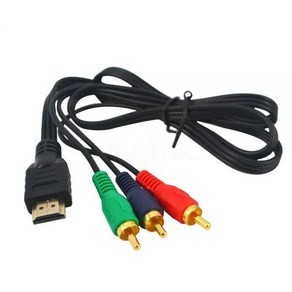 hdmi케이블 HDMI to AV 컨버터 RCA 어댑터 1080P 변환 코드 송신기 연결 기능 비디오 컴포넌트 케이블 1m 3ft HD TV, 1) HD-MI TO 3RCA - 1m