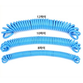 국산 코일호스 청색 8mm x 5M 에어건 공구 콤프레셔 콤프레샤, 10mm x 5M, 1개