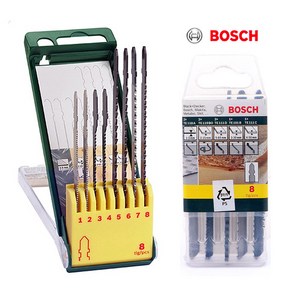 BOSCH 보쉬 직쏘날 세트 8PCS 직소날 셋트 118A 119BO 111D 101B 111C 직소날셋트 직소기 직쇼날 톱날 직쏘 직쇼 직소기날 직쑈날 철재용 목재용 목공 철공, 1개