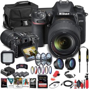 Nikon D7500 DSLR 카메라 18140mm 렌즈 1582 64GB 메모리 카드 케이스 코렐 포토 소프트웨어 ENEL 15 배터리 리더 LED 라이트 필터 키트 광각 기, 1개