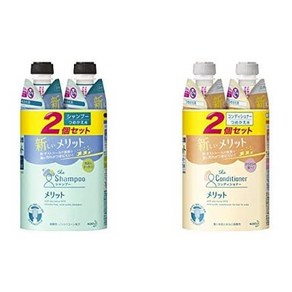 일본직발송 6. 장점 【세트 사】 메리트 샴푸 갈아타기용 340ML×2개 B083M999KH, 샴푸 + 컨디셔너, One Colo, 340ml, 2개