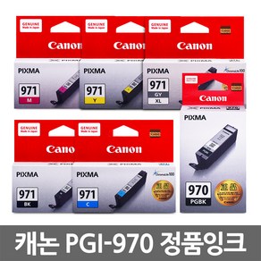 캐논 PGI-970 XL CLI-971 대용량 정품 잉크 MG 5790 MG 5795 MG 7790 TS 5090 TS 8090, [표준파랑]CLI-971 C, 1개