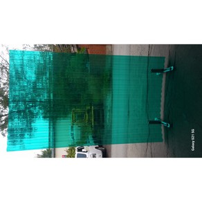 8 골판 썬라이트 렉산컨설팅 (무료자문 5분간) 착불택배 렉산골판 700mm폭 C63 0.8T PC지붕판넬 캡피스 방수피스 렉산 PC골판 골함석 택배비 착불, 1개, 그린 690 X 2400