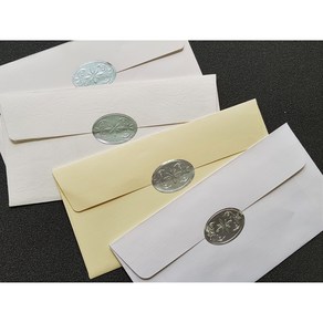 [8X16 100매] 티켓 봉투 상품권 봉투 자켓 봉투 캘리그라피 봉투, 6) 은색 스티커(50매)