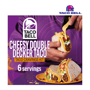 [Taco Bell] 타코벨 더블 치즈 데커 타코 만들기 세트 타코 시즈닝 소프트 토르티야 크런치 쉘 Taco Bell Cheesy Double Decke Taco Kit