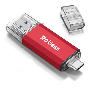 ROTIESS USB3.0 c타입 대용량 유에스비메모리 2in1 핸드폰OTG, 64GB