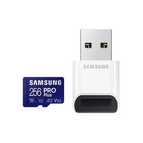 삼성전자 마이크로SD카드 PRO PLUS MB-MD256KB/WW 카드리더기 포함, 256GB, 1개