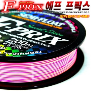 F-PRIX 에프플릭스 세미플로팅 원줄(멀티칼라), 2.25호