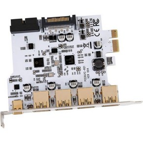 ARTIBETTER 3pcs 라이저 카드 내장 USB 허브 Pcie 7 포트 익스프레스 확장 어댑터 3.0 전면 3세대 화이트 PCB 컴퓨터, medium_White