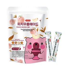 KAYFOOD 제로슈가 저칼로리 피치우롱에이드, 1개, 30개입, 5g