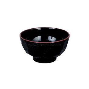 검정칠기 티크각공기 멜라민 113x63mm, 1개