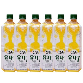 참존 유자 7 원액 음료베이스 PET, 835ml, 6개