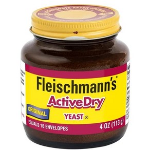 Fleischmann's Active Dy Yeast 4 oz Fleischmann's 활성 건조 효모 4온스, 1, 1개, 113g