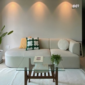 레이디가구 반달 기능성 패브릭 쇼파 3인용 4인용 소파 발수패브릭 방문설치, 02. 반달 3인용 라운지 앉우, 라이트그레이