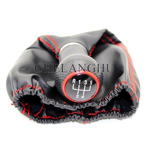 대한 Seat Aosa Ibiza Inca 코르도바 카-스타일링 새 5 Speed 카 Gea Shift Knob 가죽 Boot 와 Black 선, 03 그레이, 한개옵션1