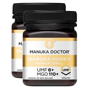 마누카 닥터 모노플로랄 마누카 허니 꿀 UMF 6+ MGO 110+ Manuka Docto Monofloal Manuka Honey, 2개, 1정