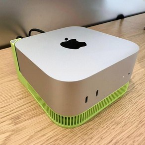 Mac Mini M4 Po 3D 호스트 방진 베이스 브래킷 상단 전원 스위치, 1개, 라이트 핑크