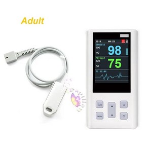 ELERA-휴대용 맥박 산소 농도계 성인 손가락 끝 신생아 소아용 수의학 SPO2 PI PR, [01] H100 for adult, 1개