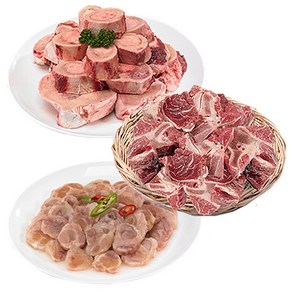 황금한우 사골 우족 통사태 잡뼈등 다양한 한우보신, 1개, 03_사골2kg+스지(냉동)600g+잡뼈1kg