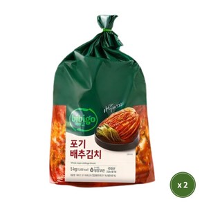 [비비고] (CJ제일제당) 포기 배추김치, 5kg, 2개