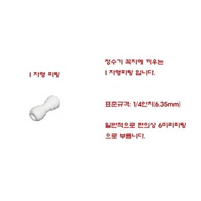 정수기부품 I피팅 정수기 호스 연결 일자피팅 I 자 피팅 휘팅 유니온