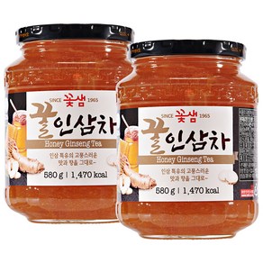 꽃샘 꿀인삼차 1160g(580g x 2병), 580g, 2개, 1개입