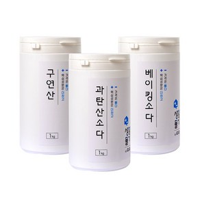 크리오 생활물가 베이킹소다+과탄산소다+구연산 1kgx3개 세트, 01_베이킹소다1kg+구연산1kg+과탄산소다1kg, 3개, 1kg