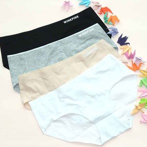 [6종 스포티한 매력핏~!!] 레터링 코튼 노와이어 볼륨업 여성속옷 브라팬티세트 / W_1474 (브라3 + 팬티3)