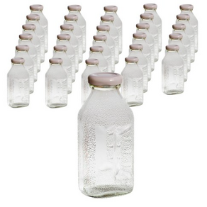 델몬트 쥬스 사각 유리병 핑크, 300ml, 40개