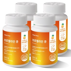 바이탈나인 브로멜라인 큐 600mg x 60정 4 EA, 4개