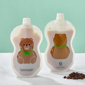 띵파우치 지퍼 투명 스파우트파우치 일회용 음료 주스팩 50매 150ml 200ml 300ml