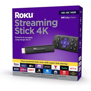 Roku 스트리밍 스틱 4K 리모컨, Roku 스틱, 1개