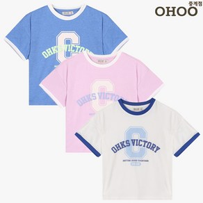 오후 중계점 *24년 S/S신상 50%SALE* 배색 라빠 라운드티 (3Colo) 깔끔한 배색과 트렌디한 레터링 디자인 매일 입고 싶은 데일리 반팔 티셔츠 7~13세