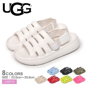 어그 샌들 스포츠 예 UGG SPORT YEAH 밴드탈착가능 스카이블루 레드 일본직구