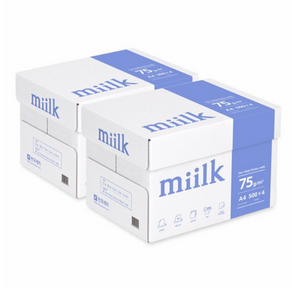 한국제지 밀크 A4 용지 75g 2박스(4000매)/복사용지/MIILK, 상세 설명 참조