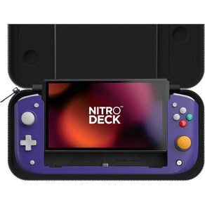 휴대용 케이스가 포함된 Nito Deck 한정판 - Nintendo Switch 및 Switch OLED용 제로 스틱 드리프트가 포함된 전문가용 휴대용 데크(레트로 퍼플 - 향수, 레트로 퍼플, 레트로 퍼플