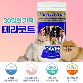 데이비스 테라코트 400g 강아지 고양이 피부 피모 영양제, 피부/피모, 1개