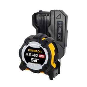 코메론 프로자켓 쟁이 줄자 KMC-31JTNL 5M x 25mm 벨트홀더 락줄자 양면측정, 1개