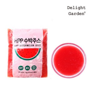 [딜라잇가든]냉동HPP수박주스(수박100%착즙) 1kg x 10팩 땡모반, 10개