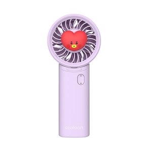 쿨린 BT21 핸디형 휴대용 미니 선풍기 3600mAh, 퍼플(타타)