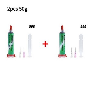 납땜 페이스트용 저온 무연 기 납땜 LED Sn42bi58 SMD 수리 주석 페이스트, [09] 2pcs 50g, 2개