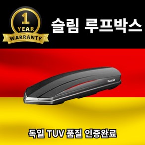 펜테이어 공기역학적 슬림 차량용 루프박스 SUV 카니발 루프백 루프캐리어, 1개, 블랙