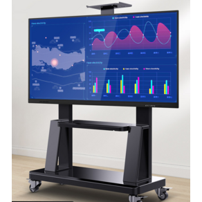 이동식 TV 거치대 브래킷 모니터 바퀴 스탠드 카트, 1개, (42-85인치) 내하중 300캐티