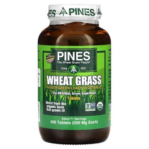 Pines 파인스 밀싹즙 밀싹분말 파우더 추출물 Wheat Gass 500mg 500정, 1개